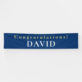 Typografyl Glückwünsche Name Blue Graduate Banner