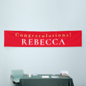 Typografyl Glückwünsche Name Red Graduate Banner (Messeveranstaltung)