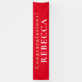 Typografyl Glückwünsche Name Red Graduate Banner (Vertikal)