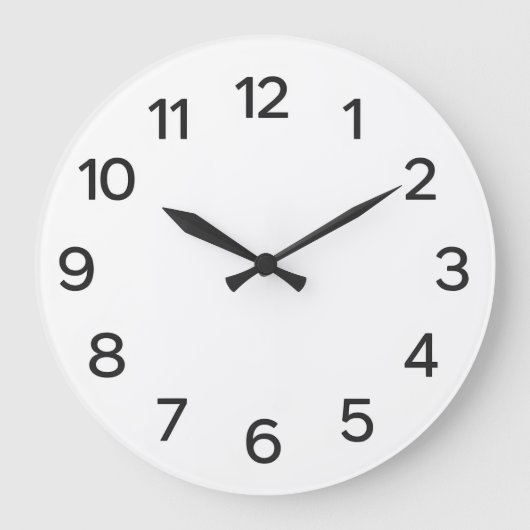 Typographic Balance Große Wanduhr (Vorderseite)