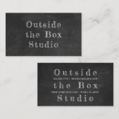 Typographic Chalkboard Business Card Visitenkarte (Vorne/Hinten)