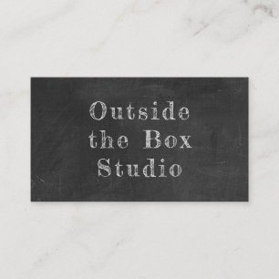 Typographic Chalkboard Business Card Visitenkarte