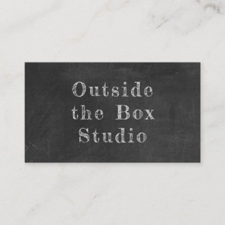 Typographic Chalkboard Business Card Visitenkarte