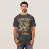 Typographic Coffee Cup Design gift T-Shirt (Vorne ganz)