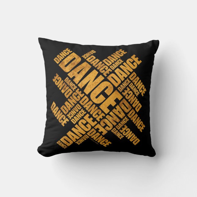 Typographic Dance (Rust) Throw Pillow Kissen (Vorderseite)