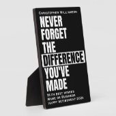 Typographic Never Forget Quote Fotoplatte (Seite)