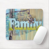 Typographie der Familie Mixed Media Style Artwork Mousepad (Mit Mouse)