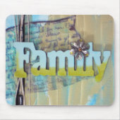 Typographie der Familie Mixed Media Style Artwork Mousepad (Vorne)