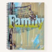 Typographie der Familie Mixed Media Style Artwork Notizblock (Vorderseite)