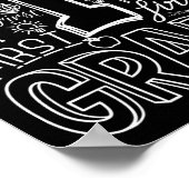 Typography 1st Grade Team Student Teacher  Poster (Ecke)