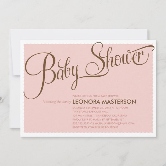 TYPOGRAPHY BABY  | BABY SHOWER EINLADUNG (Vorderseite)