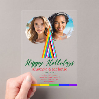 Typography, color and clearness for Christmas Acryleinladungen