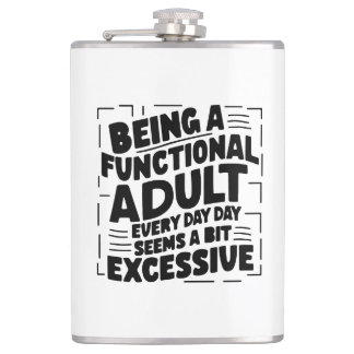 Typography design Motivational Flachmann