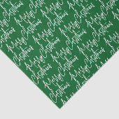Typography Green Merry Christmas Seidenpapier (Ausschnitt)