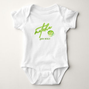 Typography Love You So Matcha Baby Sommer Strampler