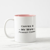 Typography Mug Design – Coffee & My Wife Zweifarbige Tasse (Links)