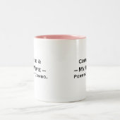 Typography Mug Design – Coffee & My Wife Zweifarbige Tasse (Mittel)