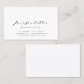 Typography Name Modern Professional Elegant Simple Visitenkarte (Vorne/Hinten)