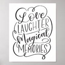 Typography-Phrase | Liebe Lachen Magische Erinneru