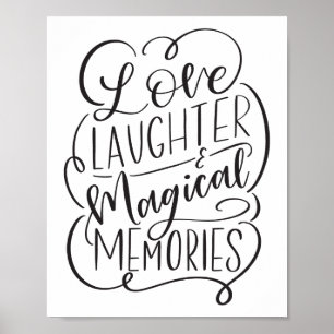 Typography-Phrase   Liebe Lachen Magische Erinneru Poster