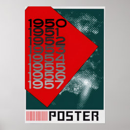 Typography Poster Modern Retro Art Mid-Century