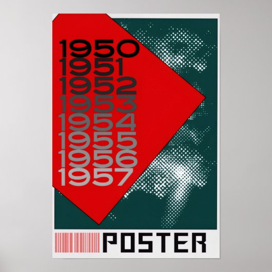 Typography Poster Modern Retro Art Mid-Century (Vorne)