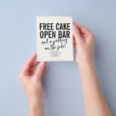 Typography QR Code Free Cake Wedding Save The Date Flyer (Gruppe)