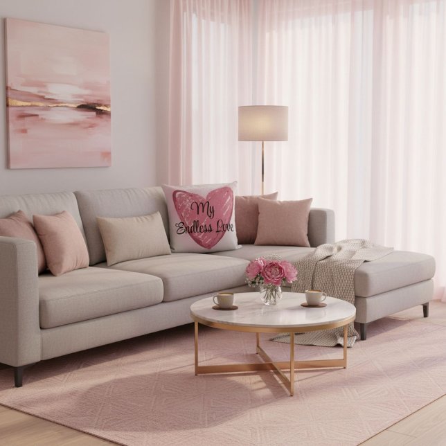 Typography  romantic elegant modern quote kissen (Von Creator hochgeladen)