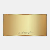 Typography Script Name Elegant Gold Modern Simple Schreibtischunterlage (Vorderseite)