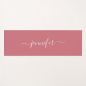 Typography Script Personalized Name Rose Gold Yogamatte (Vorderseite (Horizontal))