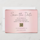 Typography Script Save The Date Chic Rose Gold (Vorderseite)