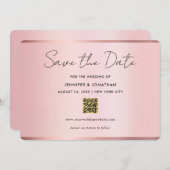 Typography Script Save The Date Chic Rose Gold (Vorne/Hinten)