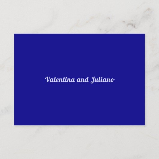 Typography Style Dark Blue Wedding Accommodation Begleitkarte (Rückseite)