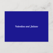 Typography Style Dark Blue Wedding Gift Registry Begleitkarte (Rückseite)