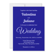 Typography Style Minimalist Dark Blue Wedding