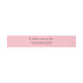 Typography Style Minimalist Pink Wedding Einladungsbanderole (Flach)