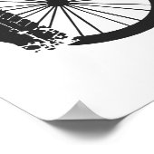 Typography Text Inspirational Bike Rider Poster (Ecke)