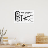 Typography Text Inspirational Bike Rider Poster (Küche)