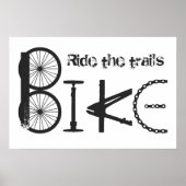 Typography Text Inspirational Bike Rider Poster (Vorne)
