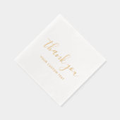 Typography Your Custom Text Name Simple Template Servietten Mit Folie (Rechts)