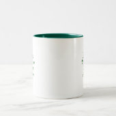 Typography Your Quote Serif And Script Green Zweifarbige Tasse (Mittel)