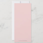 Typologie des Abendmenüs minimalistisch rosa und w Einladung (Rückseite)