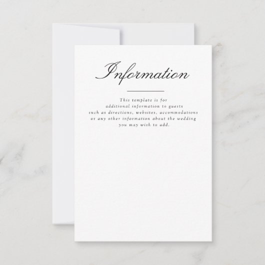 Typologie: Einzelheiten der Hochzeit RSVP Karte (Vorderseite)