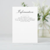 Typologie: Einzelheiten der Hochzeit RSVP Karte (Stehend Vorderseite)