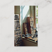 Typologien nach Fenstern der Druckerei Visitenkarte (Rückseite)