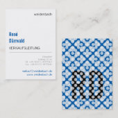 Typos Visitenkarten blau Visitenkarte (Vorne/Hinten)