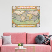Typus Orbis Terrarum, Weltkarte Leinwanddruck (Insitu (Wohnzimmer))