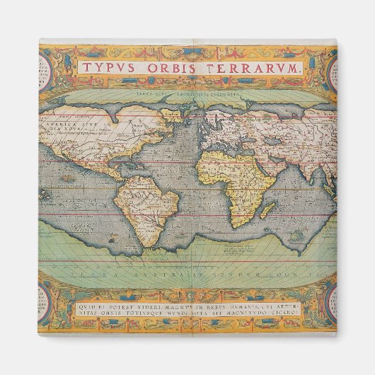 Typus Orbis Terrarum, Weltkarte Magnet (Vorne)