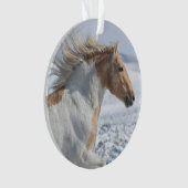 Tyr läuft im Schneeschmuck Ornament (Vorderseite)