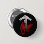Tyr und Fenrir Knopf Button (Vorne & Hinten)